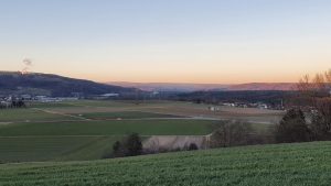 Unteres Aaretal im Abendlicht