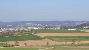 Im Anflug über dem Glattal