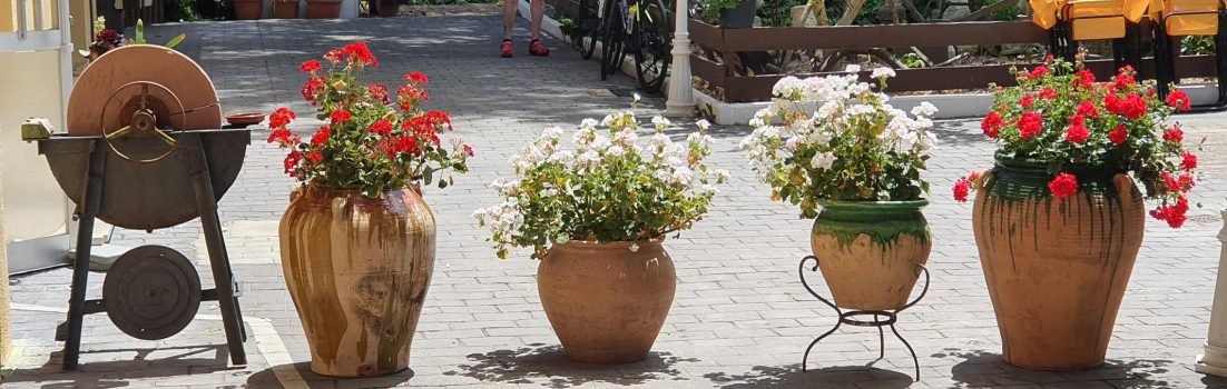 Blumendekoration in Tivissa