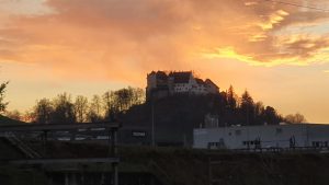 Abendrot über Schloss Lenzburg