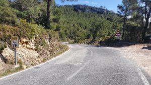 Auffahrt zum Coll de Fatxes