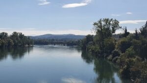 Über der Aare bei der Mündung in den Rhein
