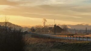 Abendrot über dem Aaretal