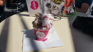 Glacé zum Abschluss der Runde