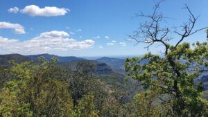 Blick zurück zu den Antennen des La Mussara