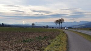 Blick von Brunegg über das Aaretal an den Jurasüdfuss