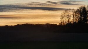 Letztes Glühen vor dem Sonnenuntergang