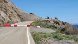 Bauarbeiten zum Reparieren der Strasse