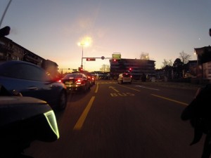 Das erste Foto aus der morgendlichen Fahrt zur Arbeit