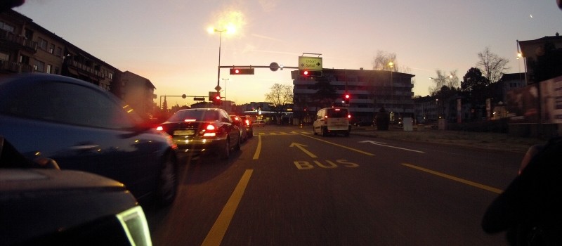 Das erste Foto aus der morgendlichen Fahrt zur Arbeit