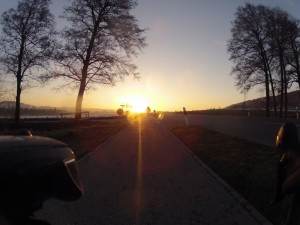 Reihenweise Bilder vom Sonnenaufgang